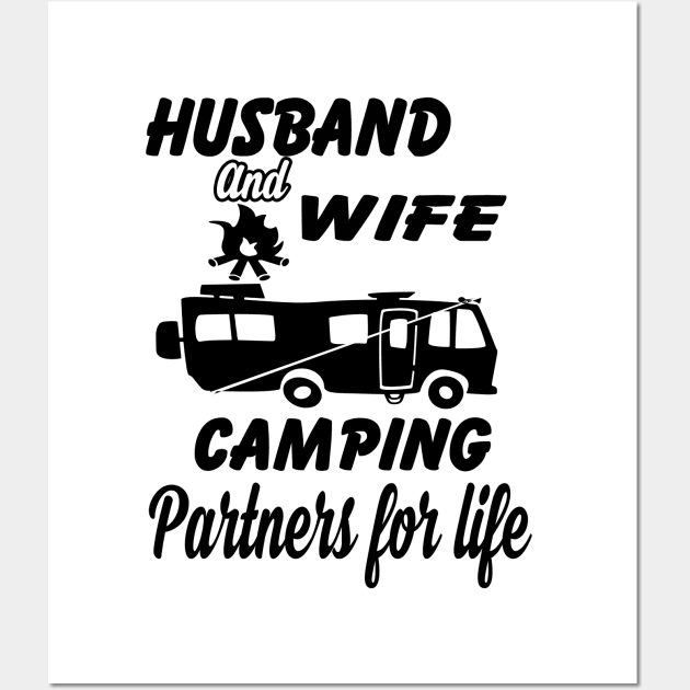 husband and wife camping partner for life Wall Art by tshirtsgift